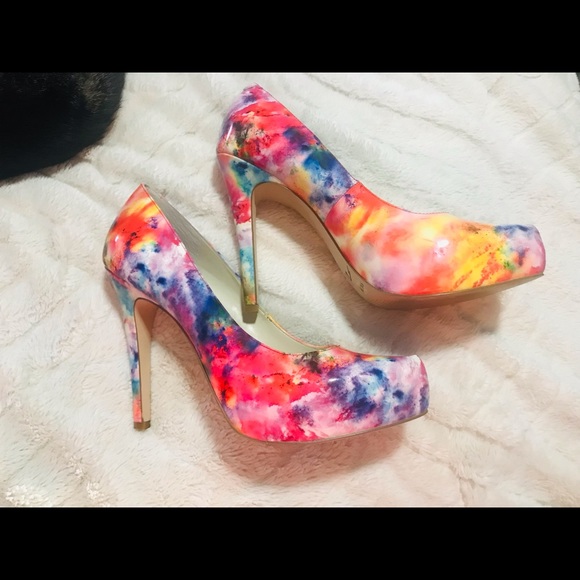 Floral platform heels size 9 - Picture 2 of 9